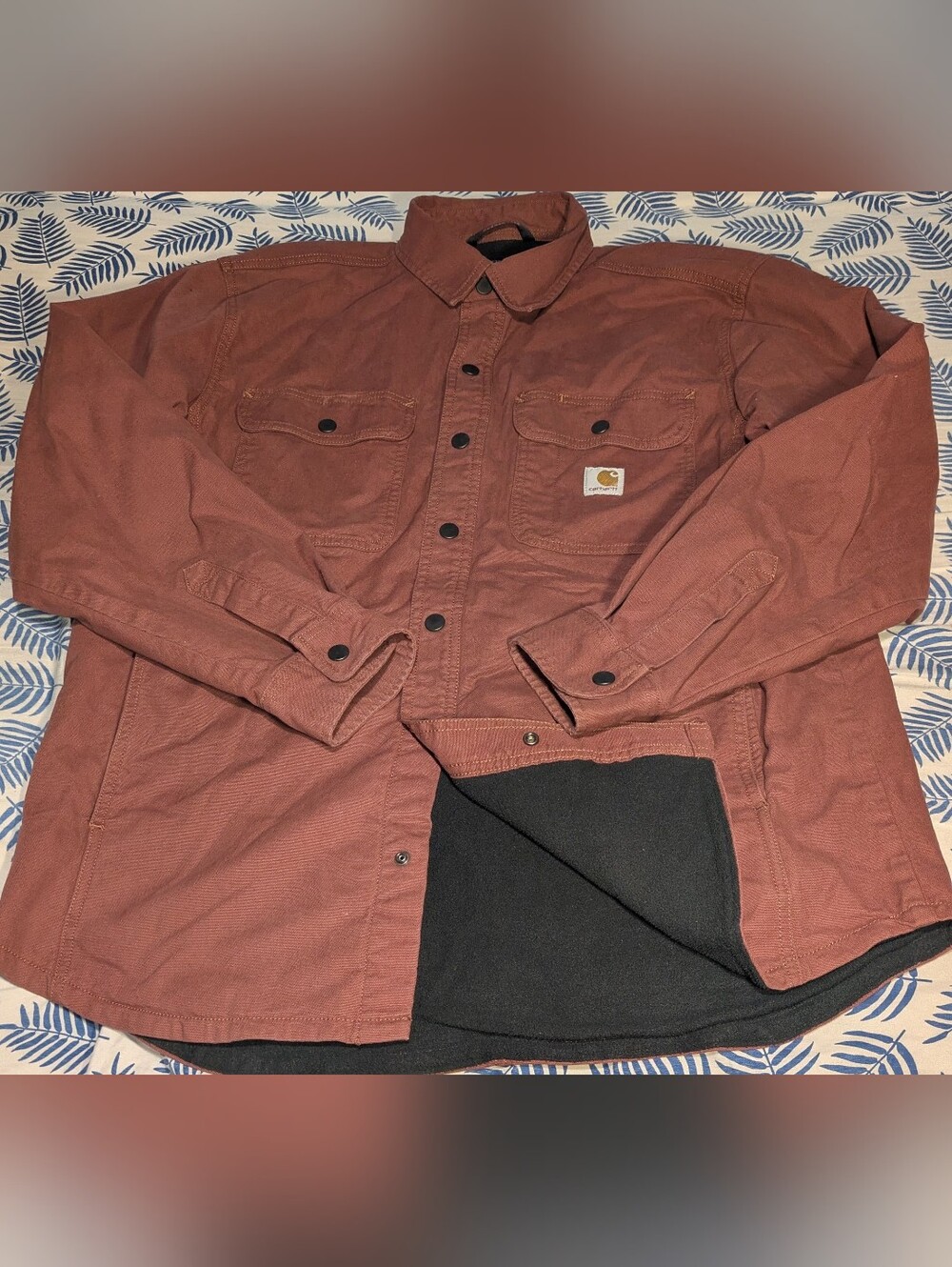 Carhartt Men’s Rust Brown Work Shirt Jacket